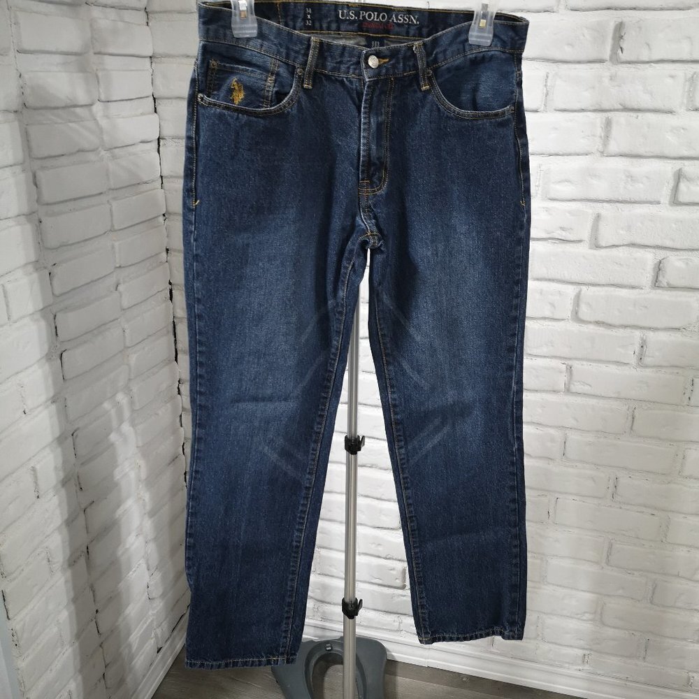 U.S. Polo Assn. Denim Co. Men's Medium Wash Size 34/32 Blue Jeans